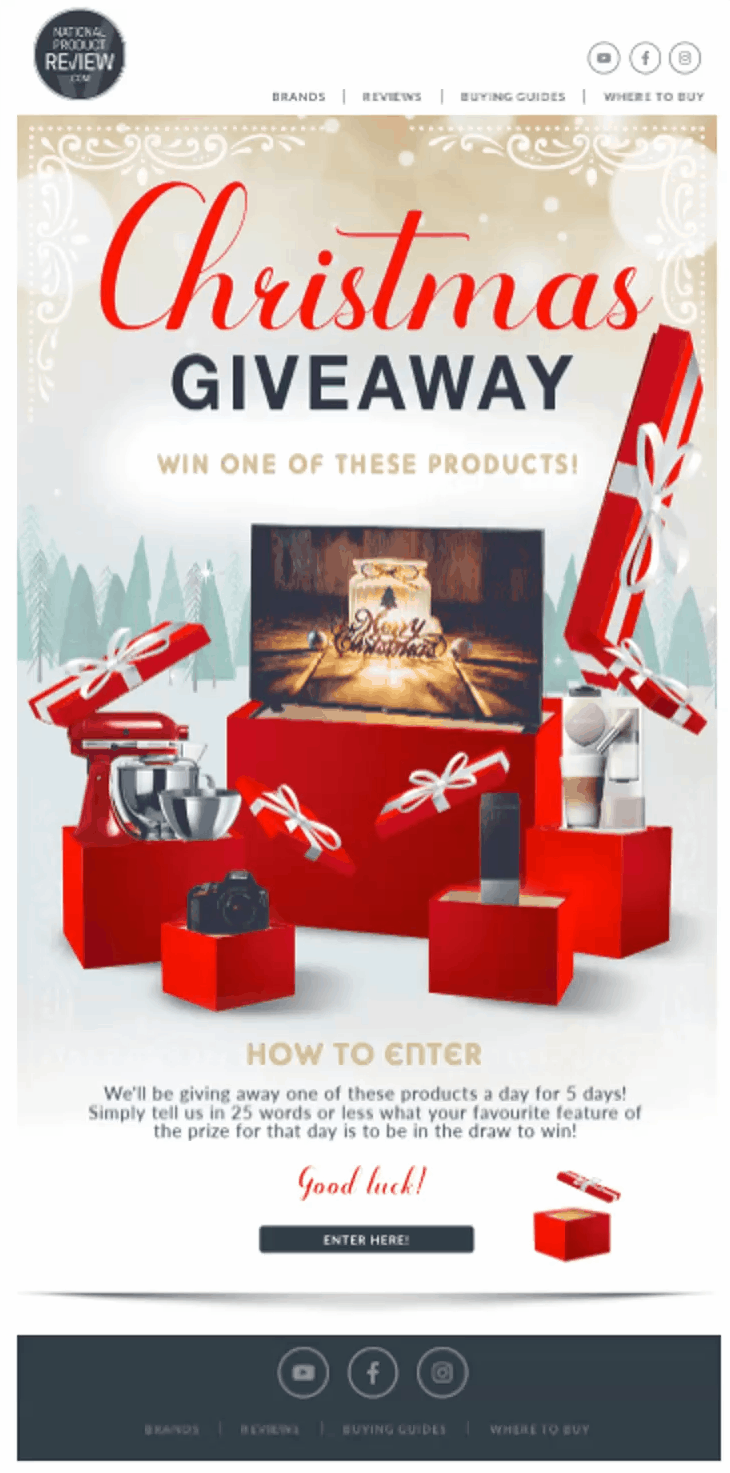 Christmas Giveaway, National Product Review by Media Merchants
