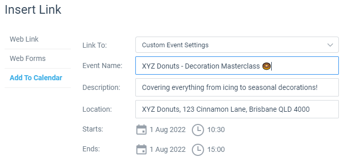 Add to Calendar feature in Vision6 